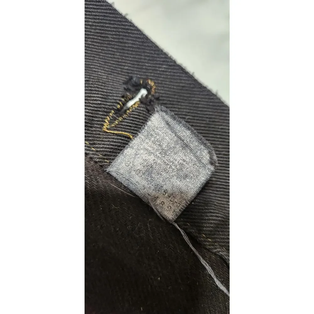 Vintage Levis Mens Black Denim Trucker Flannel Lining‎ No Size Tag SEE PICS!!!